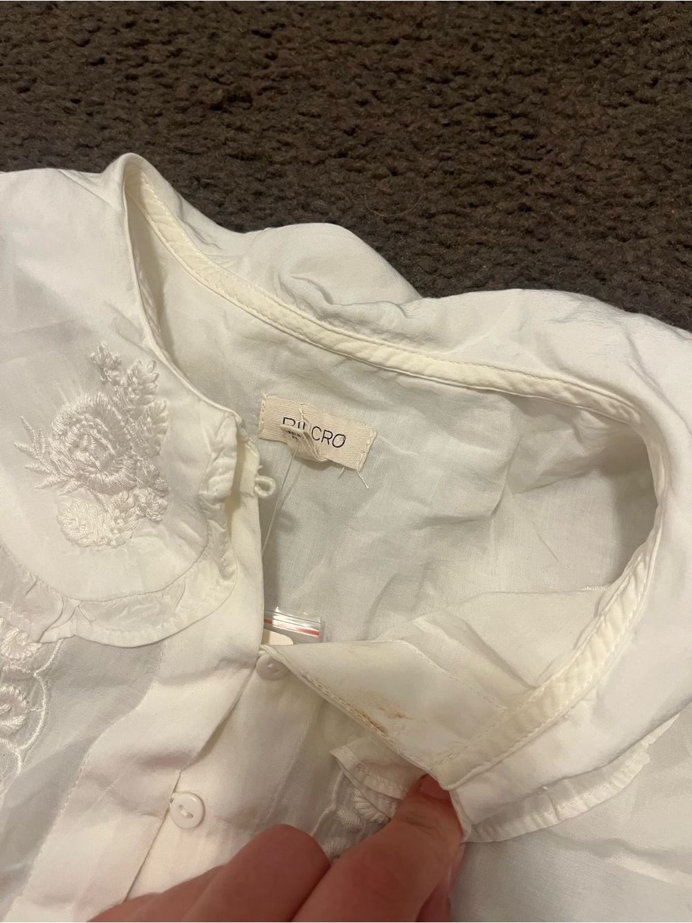 Anthropologie Pilcro Kiera Floral Dainty White Blouse NWT NEW - Picture 10 of 12